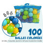 alldoro 60382 100 balles pour Piscine à balles en Plastique, 6 cm de diamètre chacune, Multicolores, pour Jeunes Enfants, Sac de