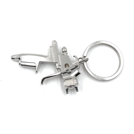H-Customs Outil de peinture - Pistolet argenté - Porte-clés