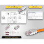 odedo 10x Connecteur réseau RJ45 CAT6A CAT7 - Montage sans outil - Ethernet 10 Gbps PoE - Fiche à sertir compatible avec CAT6 - 