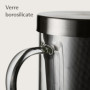 Cosumy Tasse à The avec Infuseur - Mug à The avec infuseur et Couvercle - Tisanière avec Soucoupe - Infuseur thé Verre Borosilic