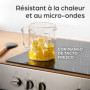 Praknu Verre Doseur en Verre - 1L & 0,5L - Resistant a la Chaleur & au Micro-ondes - Graduation Precise - Ideal pour la Patisser