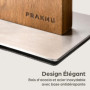 Praknu Porte Couteaux de Cuisine - Bloc à Couteaux Magnétique Aimanté Double Face en Bois D'Acacia FSC® pour Couteau Cuisine - A