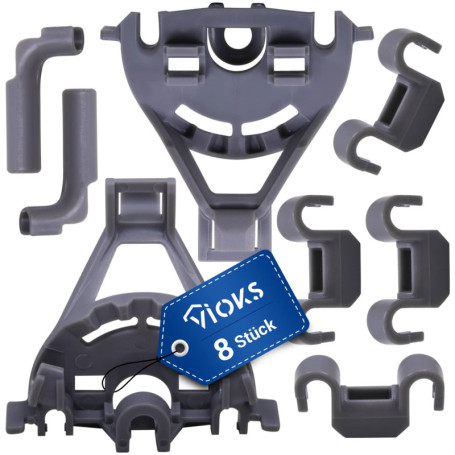 Lot de 8 pinces de rechange pour lave-vaisselle Bosch Siemens Neff 00428344 428344 pour panier inférieur de lave-vaisselle