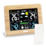 ADE Station météo radio intérieur avec capteur extérieur sans fil | Thermomètre, hygromètre, baromètre | Prévisions météo animée