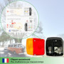 fouraces Feux arrière de remorque - 2 kits, avec schéma électrique et plaque d'immatriculation Eclairage, feu arrière, accessoir