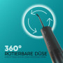 happybrush Hydropulseur dentaire électrique sans fil avec recharge de 3 semaines - Buses rotatives à 360° - Nettoyage efficace d