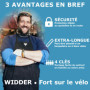 Widder Antivol pliable très sûr | 120 cm | Antivol pliant avec 4 clés et support comme antivol velo electrique | Idéal comme cad