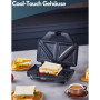 Steinborg Appareil à croque-monsieur XXL - 4 coins - Boîtier Cool-Touch - Revêtement antiadhésif - Appareil à croque-monsieur - 