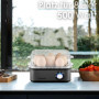Cuiseur à œufs pour 1 à 8 œufs - Fonction maintien au chaud - Cuiseur à œufs électrique en acier inoxydable - 500 W - 3 niveaux 