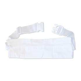 Stilux® Ceinture Ihram Blanche avec Sac Banane pour Hajj et Omra, Sacoche Banane en Coton avec Multi-Poches, Sac Etanche Ajustab