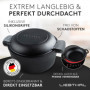 LIEBTHAL Marmite en Fonte pour Cuire du Pain - Robuste Avec Insert en Silicone Antiadhésif - Moule à Pain Déjà Brûlé Avec Couver