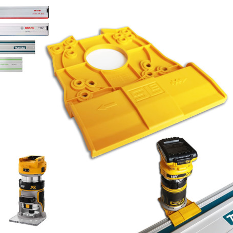 Adaptateur de rail de guidage professionnel pour DEWALT DCW600 / DCW604 / DCW604NT / D26200 pour Makita/Bosch/Festool/Mafell