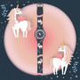 Cander Berlin MNA 4030 M Montre d'apprentissage analogique pour enfant 3 ATM Étanche Motif licorne Turquoise, bracelet