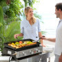 Royal Gourmet Plancha Gaz en Acier Émaillé, 3 Brûleurs Puissance 7.5kW, Surface Cuisson 62,0 x 35,5 cm, Portable pour Le Camping