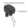 ADDVIEW Hammer M60 Lampe de vélo avec alternateur, phare 60 lux, lampe de vélo LED avec capteur de luminosité, feu de position, 