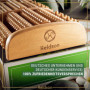 HELDSON® Rouleau de Massage en Bois • Appareil de Massage des Pieds • Drainage Lymphatique & Solution de Relaxation Manuel • Thé