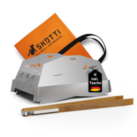 SKOTTI Cap, Couvercle en Acier Inoxydable pour Grill, emboîtable, idéal pour Le Camping et Les grillades en Plein air