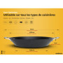 endusor Poele à paella Induction - Poele paella avec 38cm de diamètre pour 6-8 personnes - Adaptée à toute cuisinière + revêteme