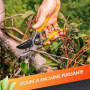GRÜNTEK Sécateur Jardin lame franche 55mm. Cisaille 215mm Fleurs Vignes Plantes de Jardin