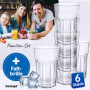 KONZEPT - Set de 6 verres à eau, grands verres, 410ml, Set de verres à boire, empilables - idéal pour les jus de fruits, les coc