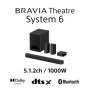 Sony BRAVIA Theatre System 6 – Son Enveloppant 5.1.2ch canaux | 1000 W | Enceintes arrière et Caisson de Basses Inclus | Dolby A