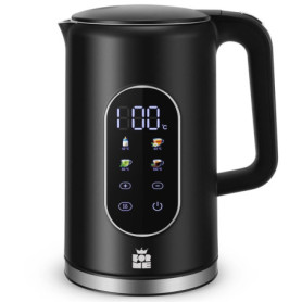 ForMe Bouilloire Electrique Inox 1,7L Contrôle de Température Réglable 40-100°C I LED Affichage de la Température I Fonction de 