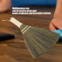 MAGT Petit Balai Manuel de Paille Tressé - Mini Brosse à Main pour Nettoyage de Bureau
