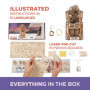 UGEARS Puzzles 3D en Bois pour Adultes - Horloge de Table astronomique avec Tourbillon - Horloge mécanique Fonctionnelle - Kit M
