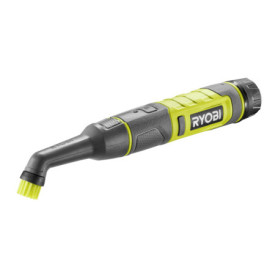 RYOBI - Brosse 4 Volts pour Nettoyage évier, lavabo, Douche, Plastique, céramique - étanche IPX7 - Livrée avec 4 brosses Interch