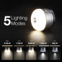 LE Lighting EVER Lampe de Camping Rechargeable, Lanterne Camping LED 5 Modes d'Eclairage 280lm, Fonction Batterie Externe pour C