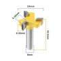 Fraise à Queue de 8 mm Fraise Affleurante Diamètre de Coupe de 24mm Mèche pour Bois Massif MDF Matériaux Laminés Panneau de Part