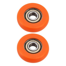 OTOTEC Lot de 2 roues de siège de rameur - Diamètre extérieur : 36 mm - Largeur : 10 mm - Diamètre intérieur : 8 mm - En nylon e