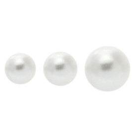 VGOL 100PCS Boutons Perle Blanc Demi Rond Perle Boutons Décoratifs pour DIY Couture Chandail Chemise Boutons de Manchette Jupes 