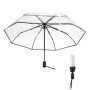 Juwacoo Parapluie de poche automatique transparent - Résistant aux tempêtes - Mini parapluie automatique - Design noir, Noir , S