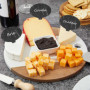 Luntfeiy Lot de 18 marqueurs à fromage pour tableau de charcuterie, lot de 18 étiquettes à fromage en ardoise