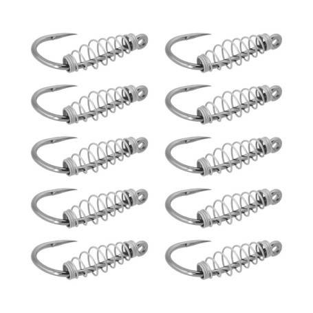 ECSiNG Lot de 40 Hameçons à Ressort pour Pêche Au Poisson-Chat Matériel de Pêche Hameçon à Barde Compatible avec La Pâte Power B