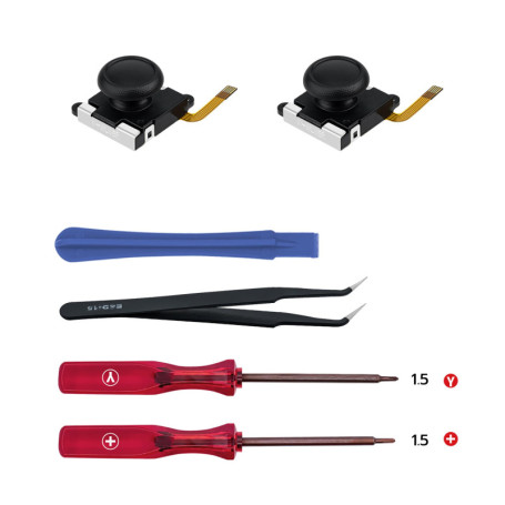 Wigearss Joysticks Analogiques 3D à Effet TMR Anti-dérive pour Switch, Kit d'Outils de Réparation pour Manettes NS Switch/Switch