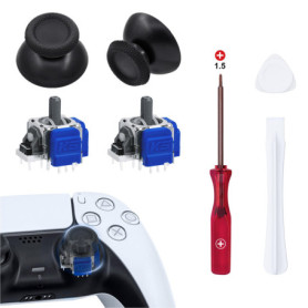 Mcbazel TMR Joysticks Électromagnétiques pour PS5 DualSense/ Edge, Accessoires de Remplacement pour Manette PS5, Capuchons de Jo