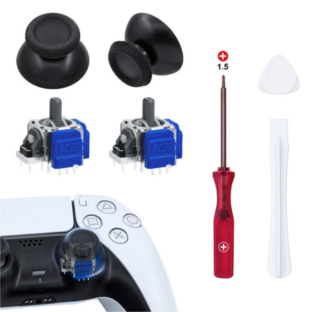 Mcbazel TMR Joysticks Électromagnétiques pour PS5 DualSense/ Edge, Accessoires de Remplacement pour Manette PS5, Capuchons de Jo