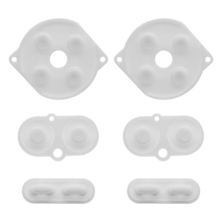 eMagTech Lot de 2 Coussinets en Caoutchouc conducteur pour Boutons de Manette, Blanc, pièce de Rechange Compatible avec Manette 