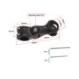 ECSiNG Potence de Vélo Réglable en Aluminium 0±60° 1-1/8" 28,6 Mm Collier de Serrage de Guidon 1-1/4" 31,8 Mm Rallonge de Potenc