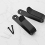 LT Easiyl Lot de 4 supports muraux pour planche de surf et planche de surf - Support mural en fer massif - Noir - Avec vis de mo