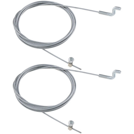 LT Easiyl 2 Pièces Câble d'accélérateur à Tête Z pour Tondeuse à Gazon 2000mm Crochet en Z Câble de Frein pour Moteur Extrémité 