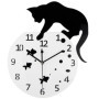 hufeng Horloge Murale Timelike Fishbowl Chat Horloges Murales Créatives Maison Bricolage Décoration Montre/Chat sur Horloge Salo