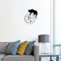 hufeng Horloge Murale Timelike Fishbowl Chat Horloges Murales Créatives Maison Bricolage Décoration Montre/Chat sur Horloge Salo