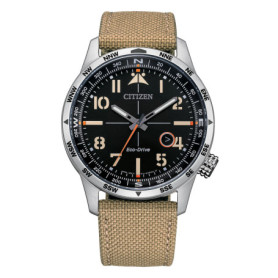 Citizen Mixte Analogique Montre avec Bracelet en Cuir BM7550-10E