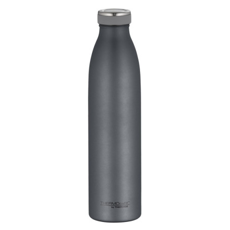 THERMOcafé by THERMOS TC Bottle Bouteille isotherme en acier inoxydable résistant aux boissons gazeuses Gris graphite mat 0,75 l
