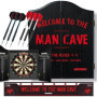 Winmau Man Cave Coffret cadeau pour cible de fléchettes, cible de fléchettes, flèches et ligne de lancer
