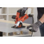 Black+Decker BES510-QS Mini Scie circulaire filaire - 400W - 3600 trs/minute - Poids: 2 kg - Lame Ø85mm - 27 mm de Coupe - Livré