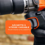 BLACK+DECKER Marteau perforateur sans fil 18V POWERCONNECT, couple 45Nm, 2 vitesses, éclairage LED, mandrin sans clé, sans batte